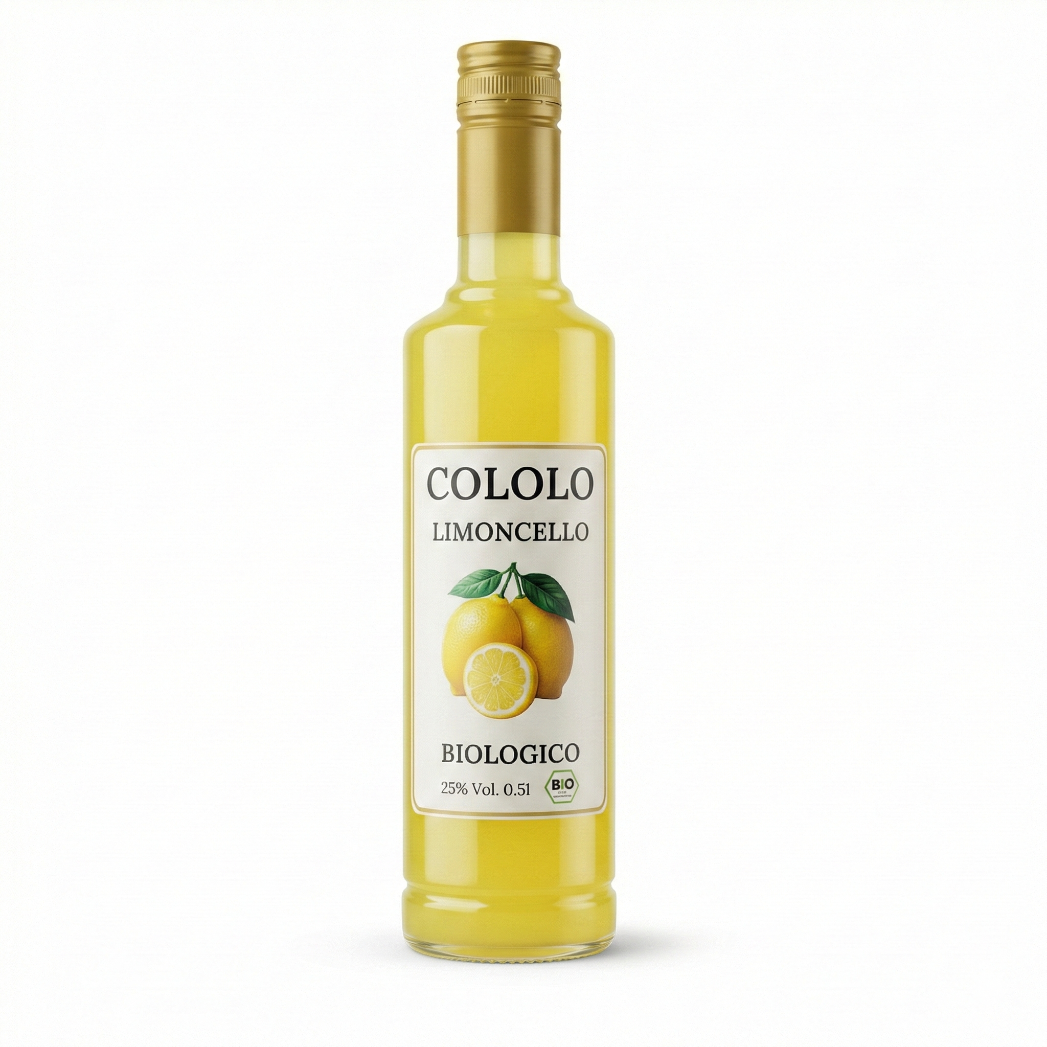 Cololo Bio Limoncello 0,5l (25% Vol.) – Italienischer Zitronenlikör